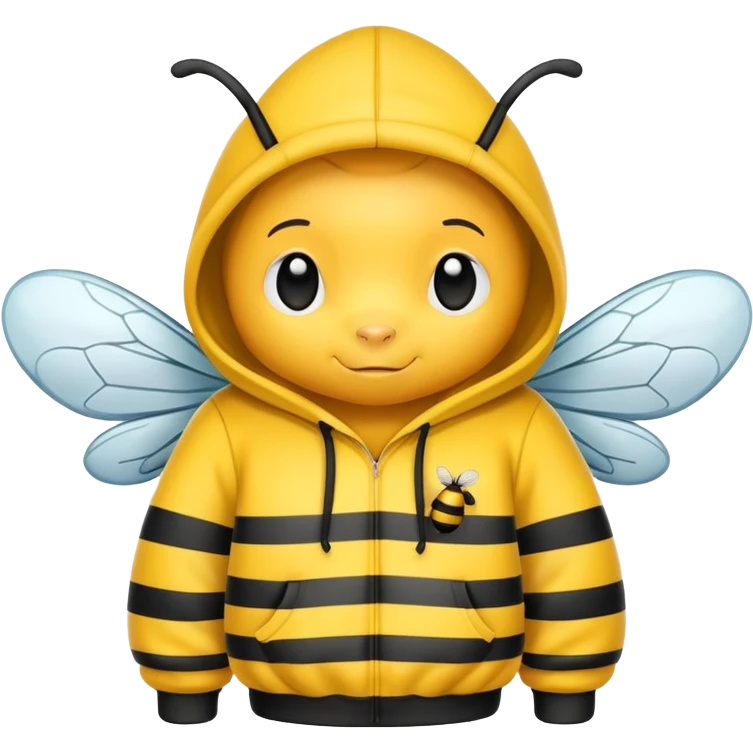 Bee with a hoodie emoji