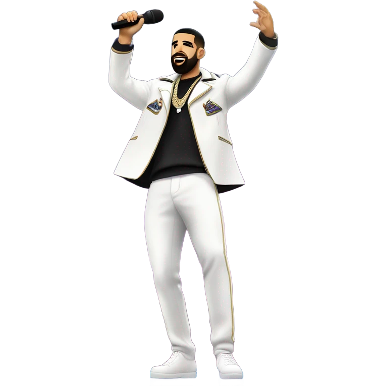 Drake playing the Super Bowl halftime show emoji
