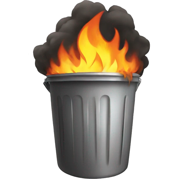 Trash on fire emoji