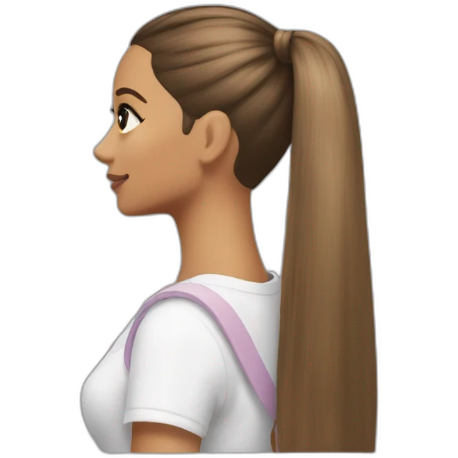 Ariana grande ponytail emoji
