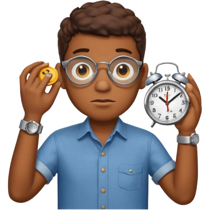 bufo adjusts clock to 4 o clock emoji