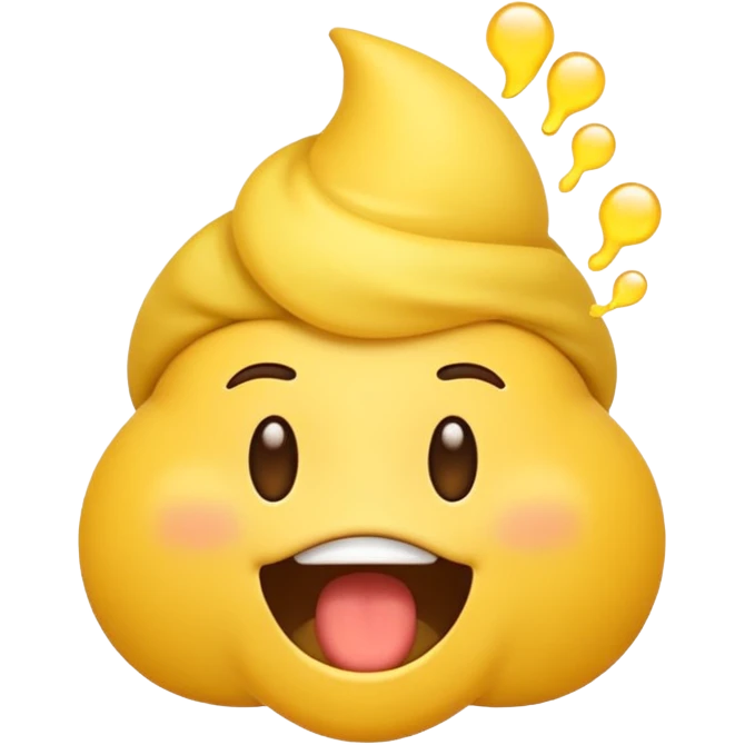 A emoji face farting emoji