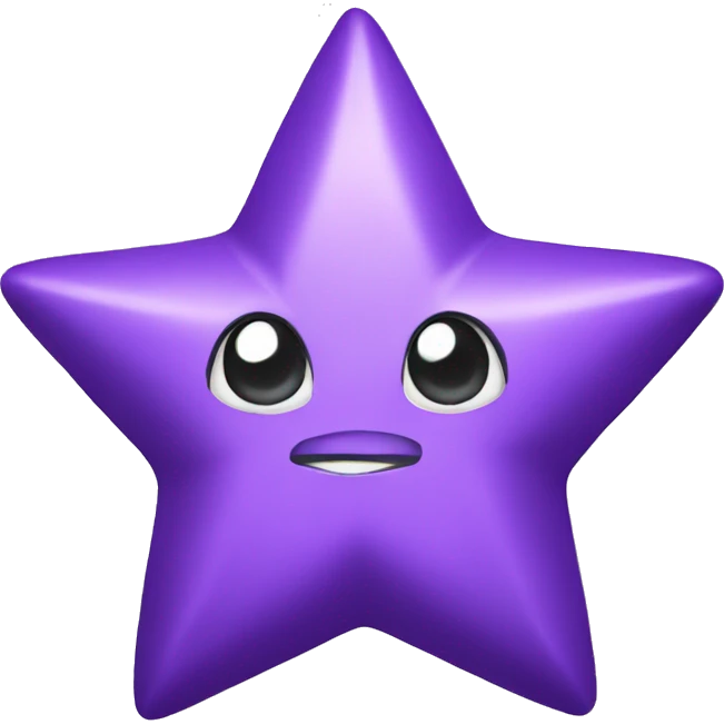 Purple metal star emoji