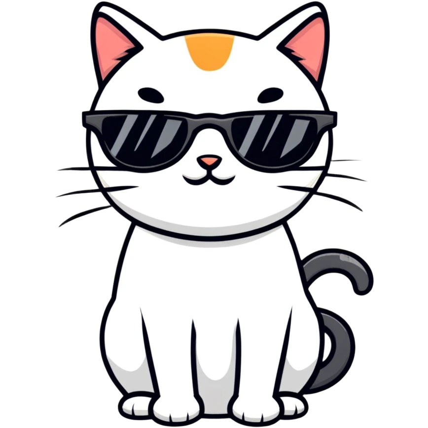 Cat with sunglasses emoji
