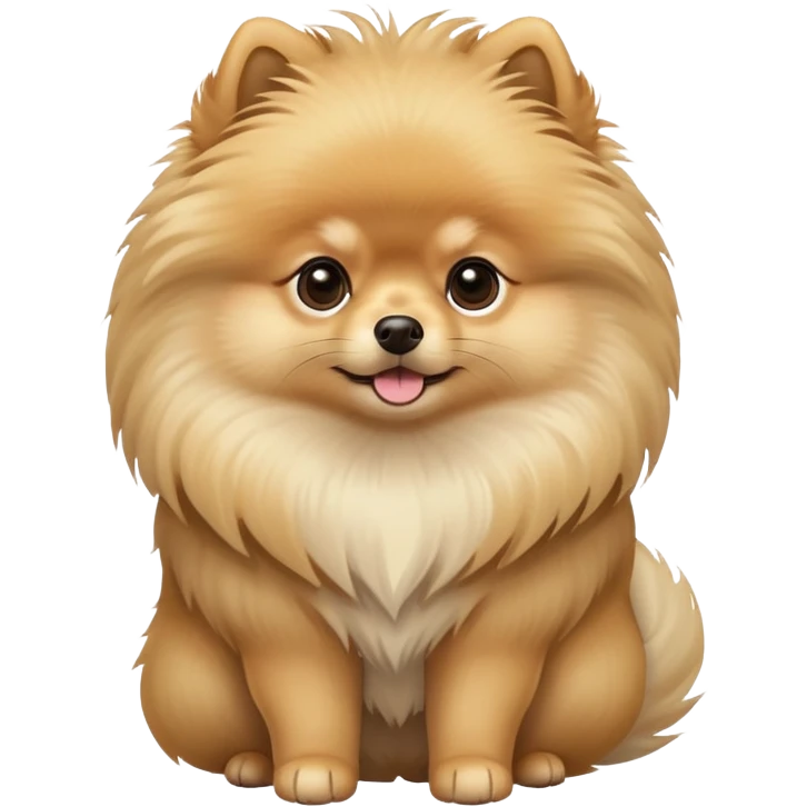 Pomeranian in Beige  emoji
