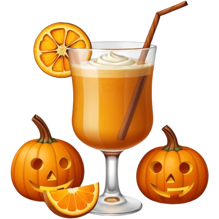 Pumpkin spice cocktail emoji