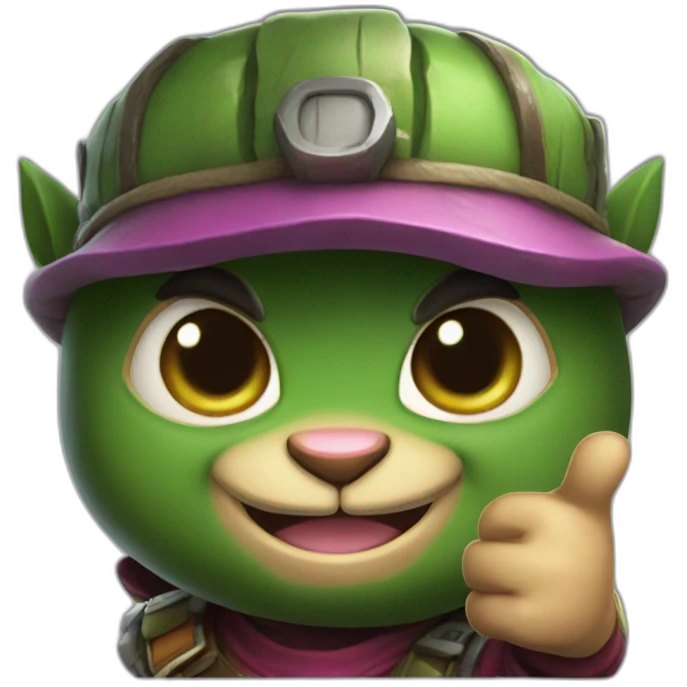 teemo thumbs up face emoji