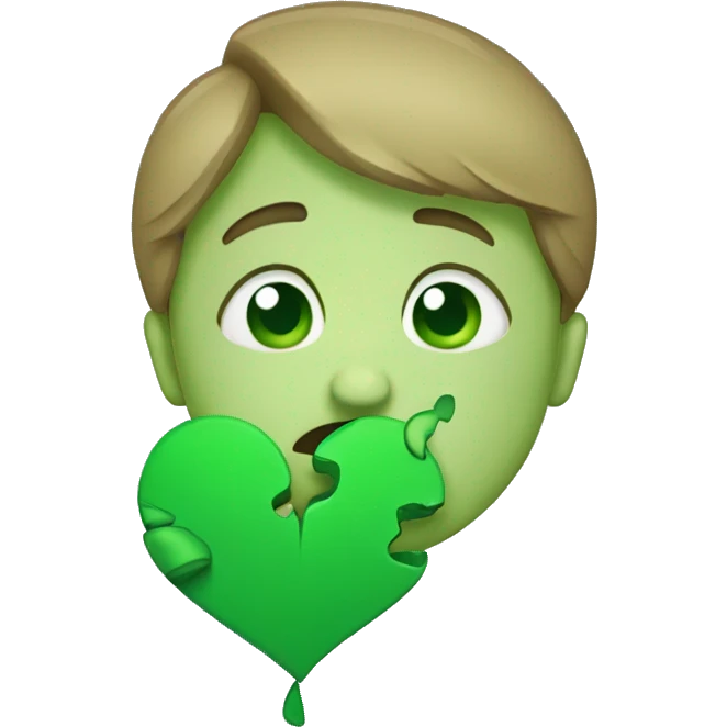 Green broken heart emoji