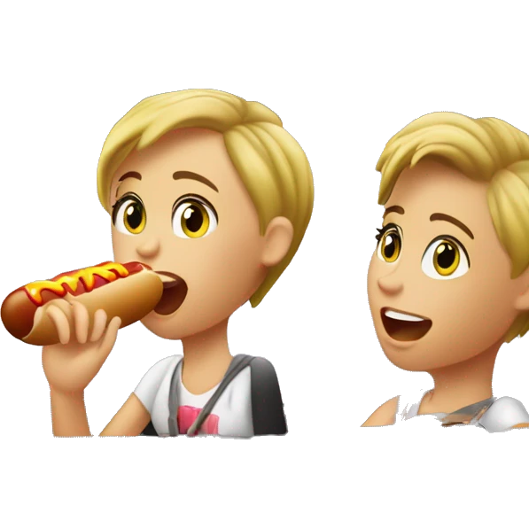 Miley Cyrus eating a hot dog while driving  emoji