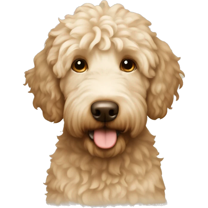 Cream color with brown Goldendoodle  emoji