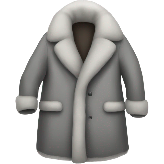 Grey fur coat emoji