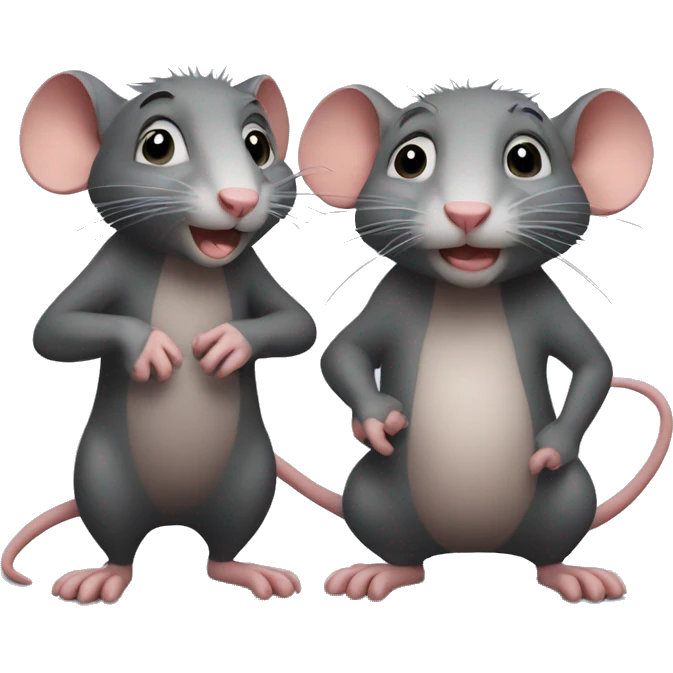 a rat with his best friend emoji