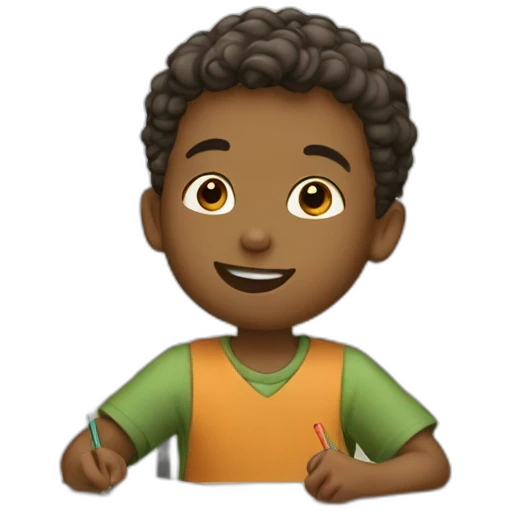 a little boy in the classroom emoji