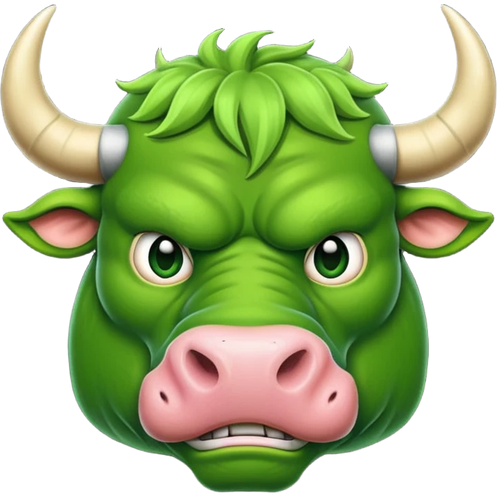 green bull face emoji