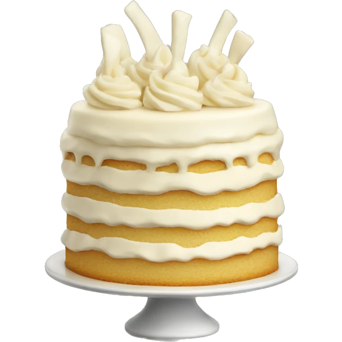 cream vanilla cake emoji