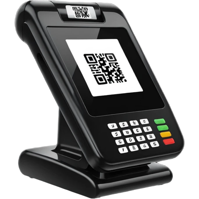 POS terminal with QR-code on it emoji