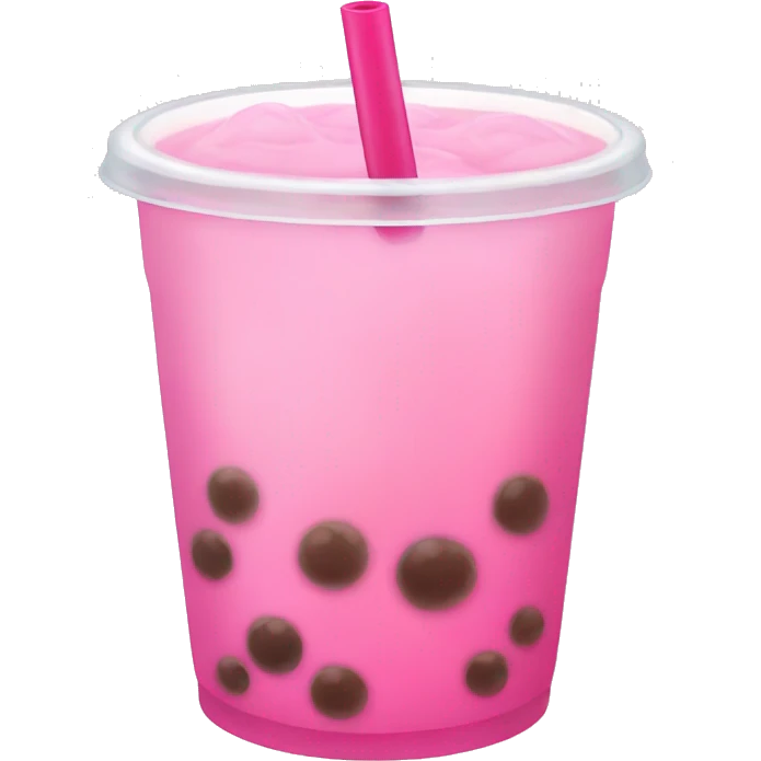 Pink bubble tea  emoji