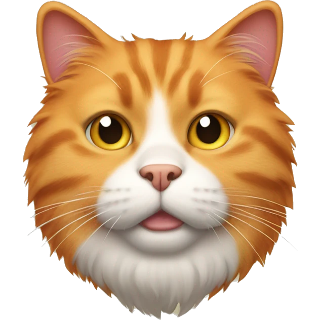 Fat shaggy orange cat emoji