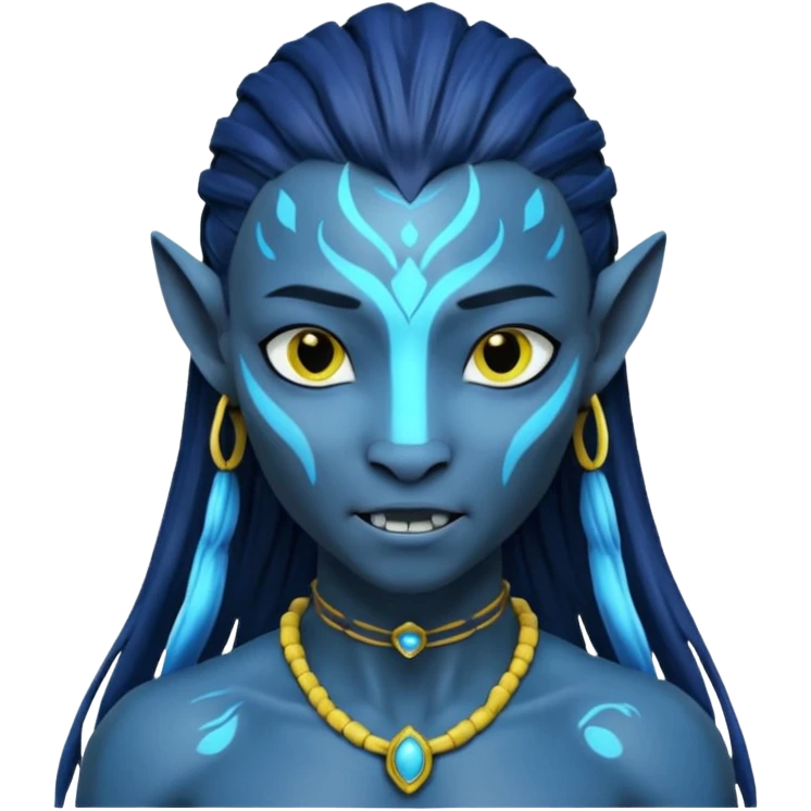 Avatar singing blue character  emoji