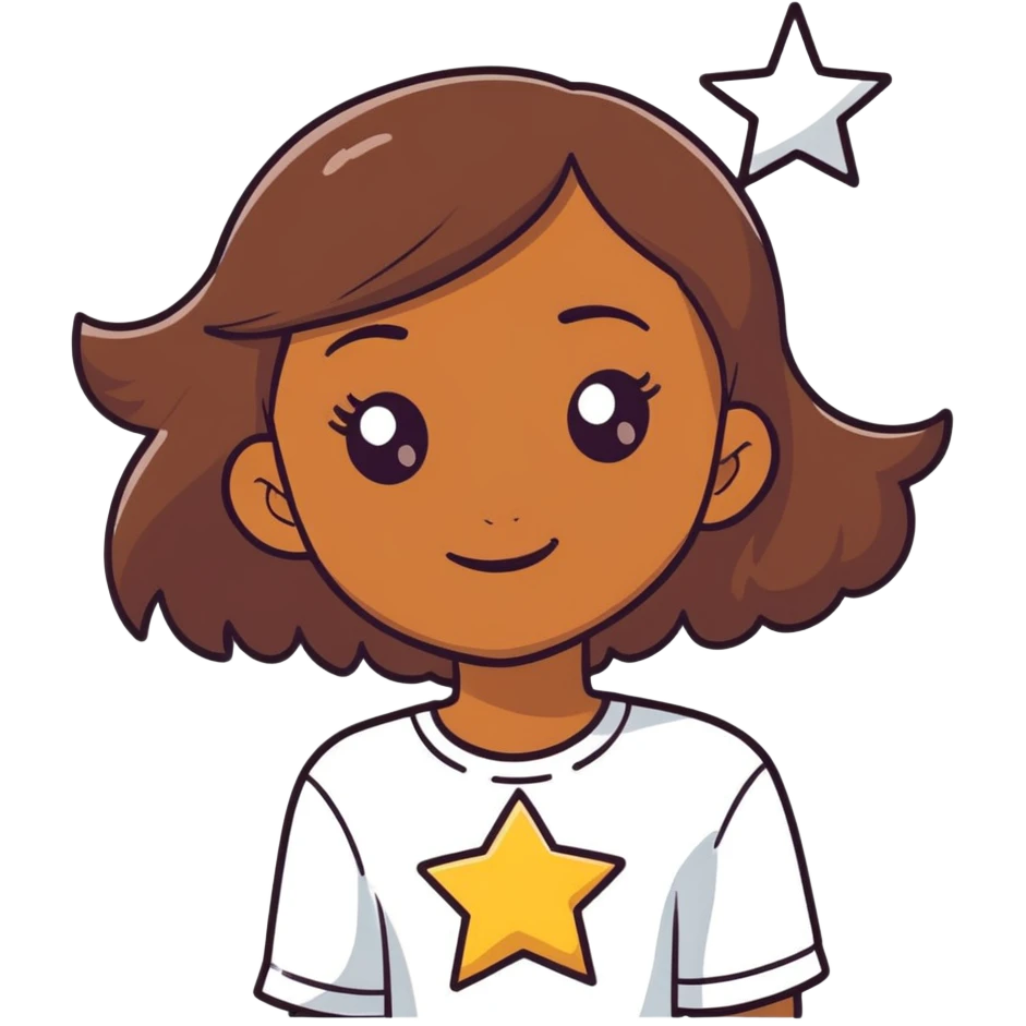 Star struck/surprised brown skin girl  emoji