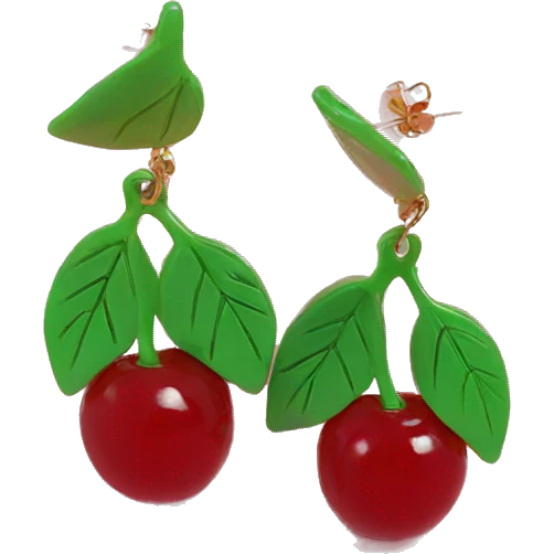 cherry earrings emoji