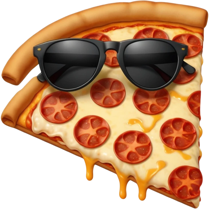Pizza with black sunglasses emoji