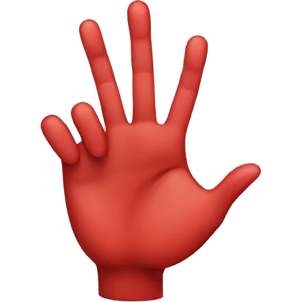 Heart with fingers emoji