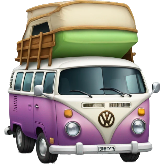 Hippy kombi volkswagen van emoji
