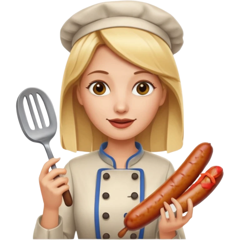 Naked blonde holding weiner emoji