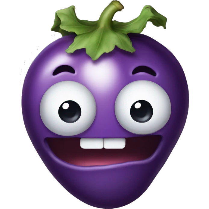 Drooling eggplant emoji