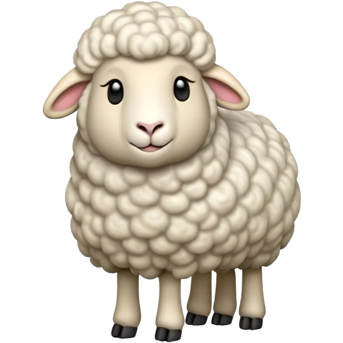 cinematic-[sheep]-realistic-full-body-standing-emoji,-tail-flicking-lazily,-head-tilted-dramatically,-curly-[white]-fur,-simplified-yet-realistic-focused-features,-highly-detailed,-glowing-with-an-almost-sarcastic-glow emoji