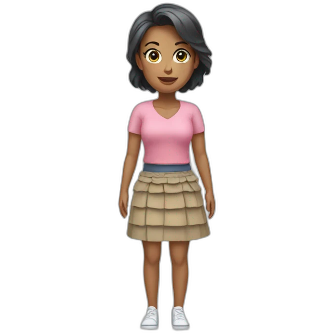 beauty-in-a-skirt inferior view emoji