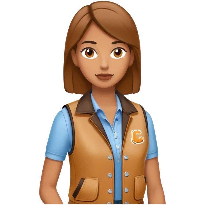 female sport coach with coach vest emoji