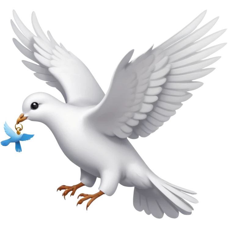 a dove flies with a letter in its paws emoji