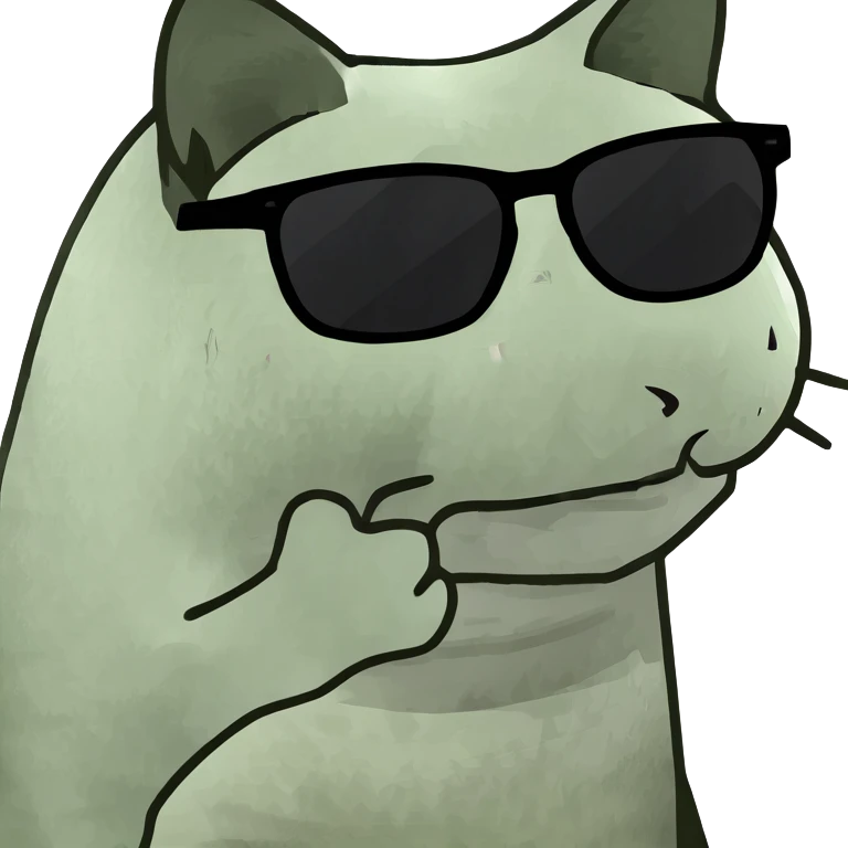Cat with sunglasses emoji