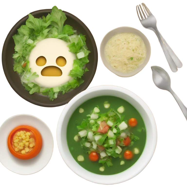 Soup and salad emoji