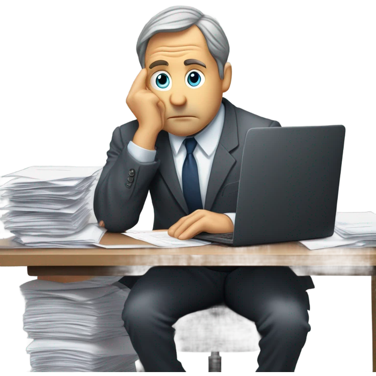 Nervous boss about achieving metics  emoji