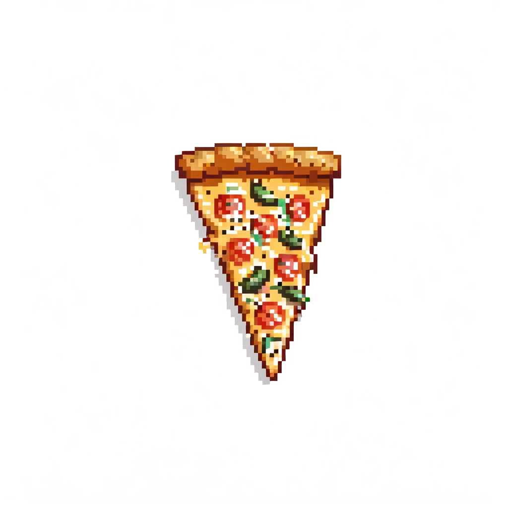 classic triangular pizza slice with pointed tip and thick crust emoji