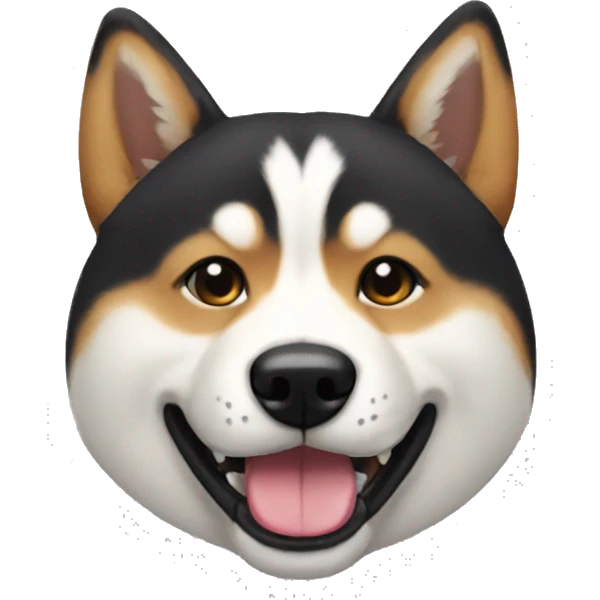shibacorgi with his id in mouth emoji