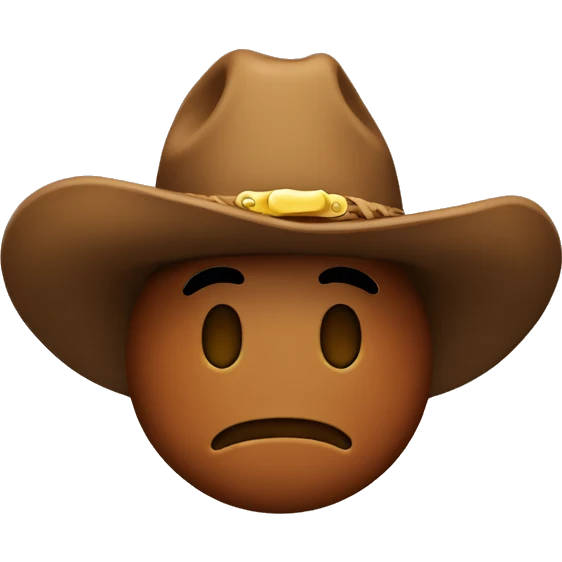 poop emoji with cowboy hat emoji