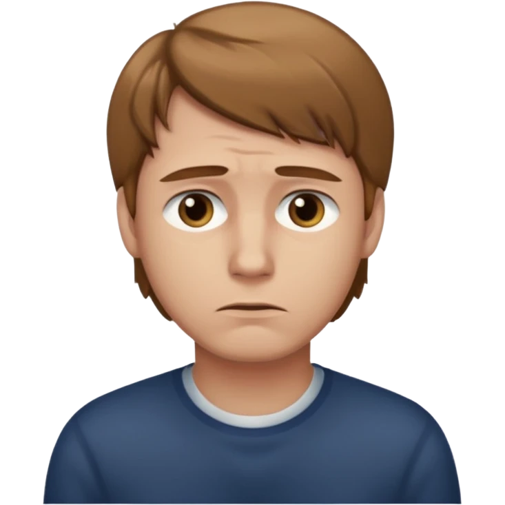 sad man light brown hair emoji