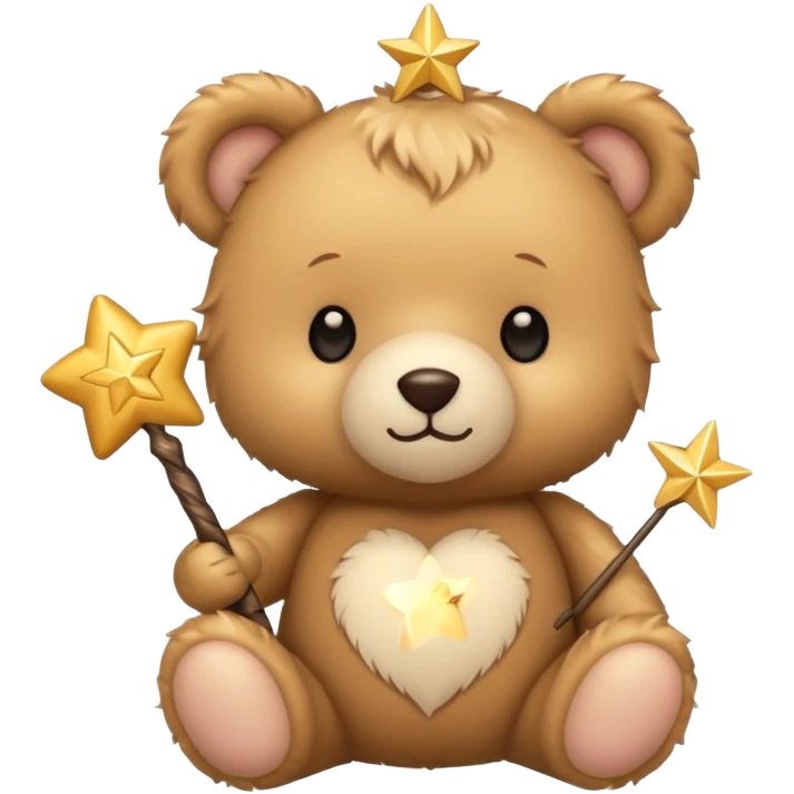Fairy teddy with wand emoji