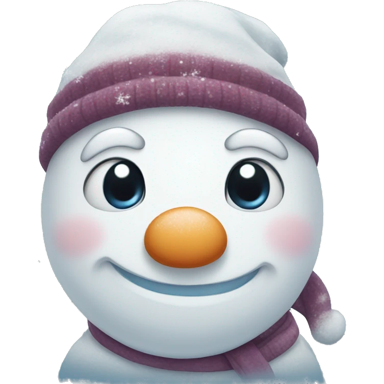 Cute snowman emoji