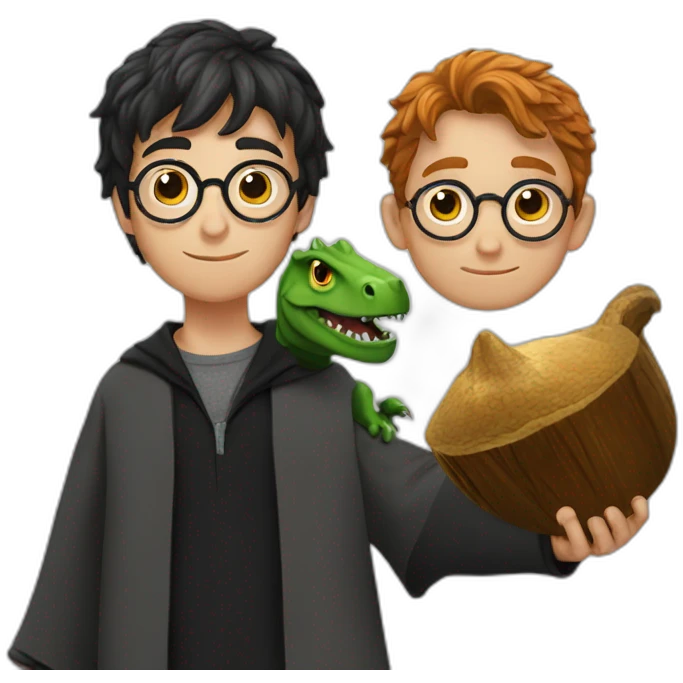 Harry Potter with dino emoji