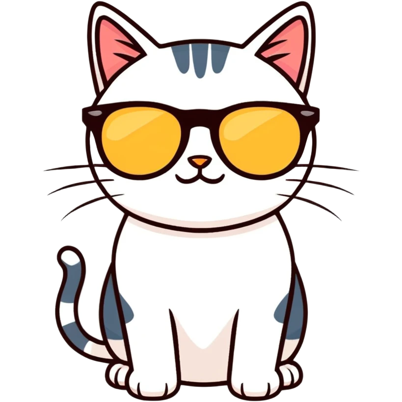 Cat with sunglasses emoji