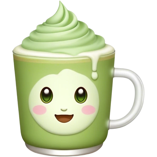 cute matcha latte  emoji