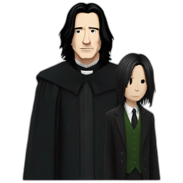 snape standing next to a dj emoji