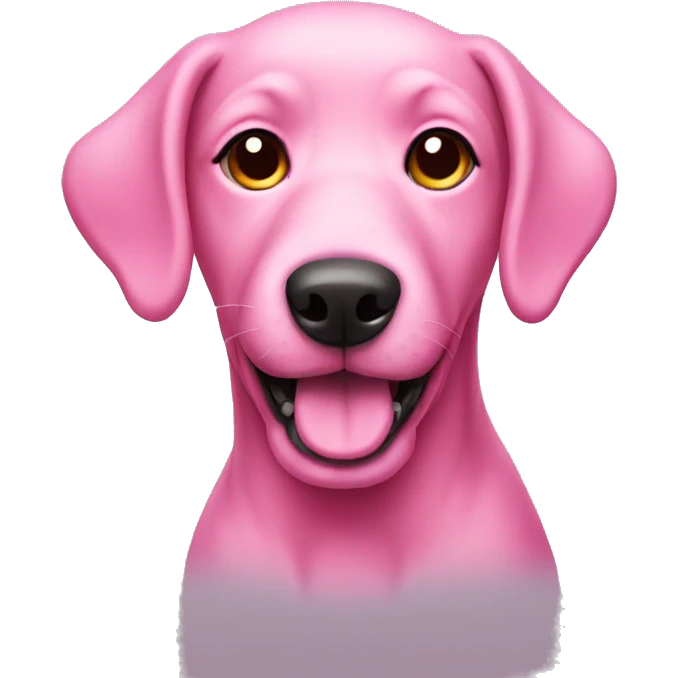 pink dog  emoji