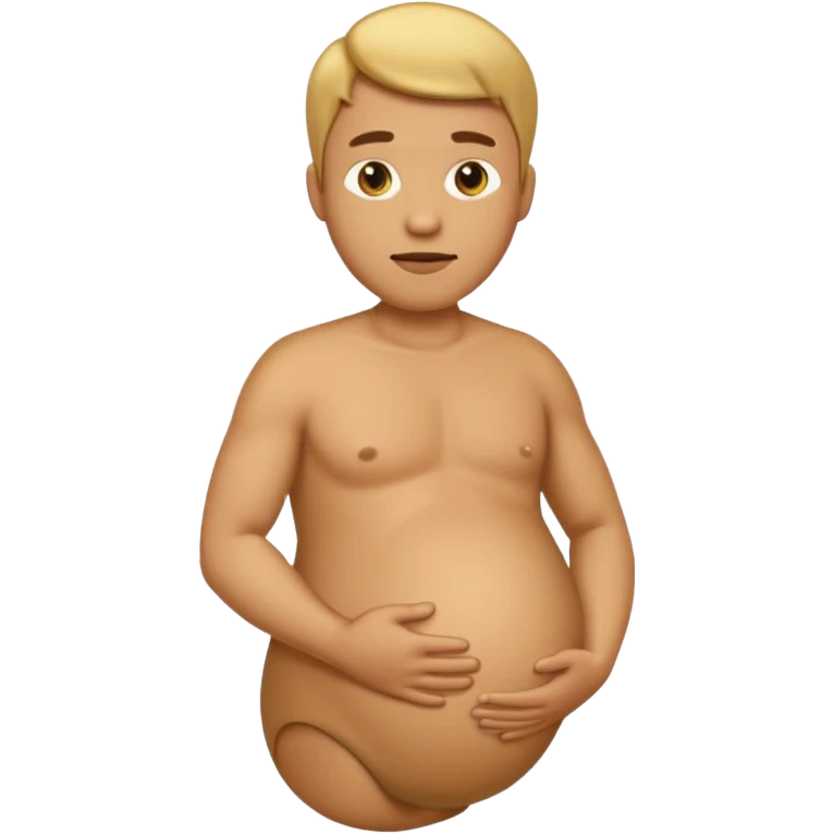 golden pregnant man emoji, sideways emoji