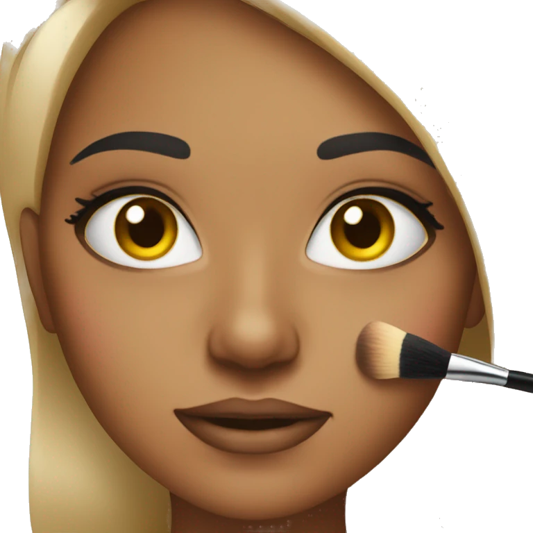 girl doing makeup emoji